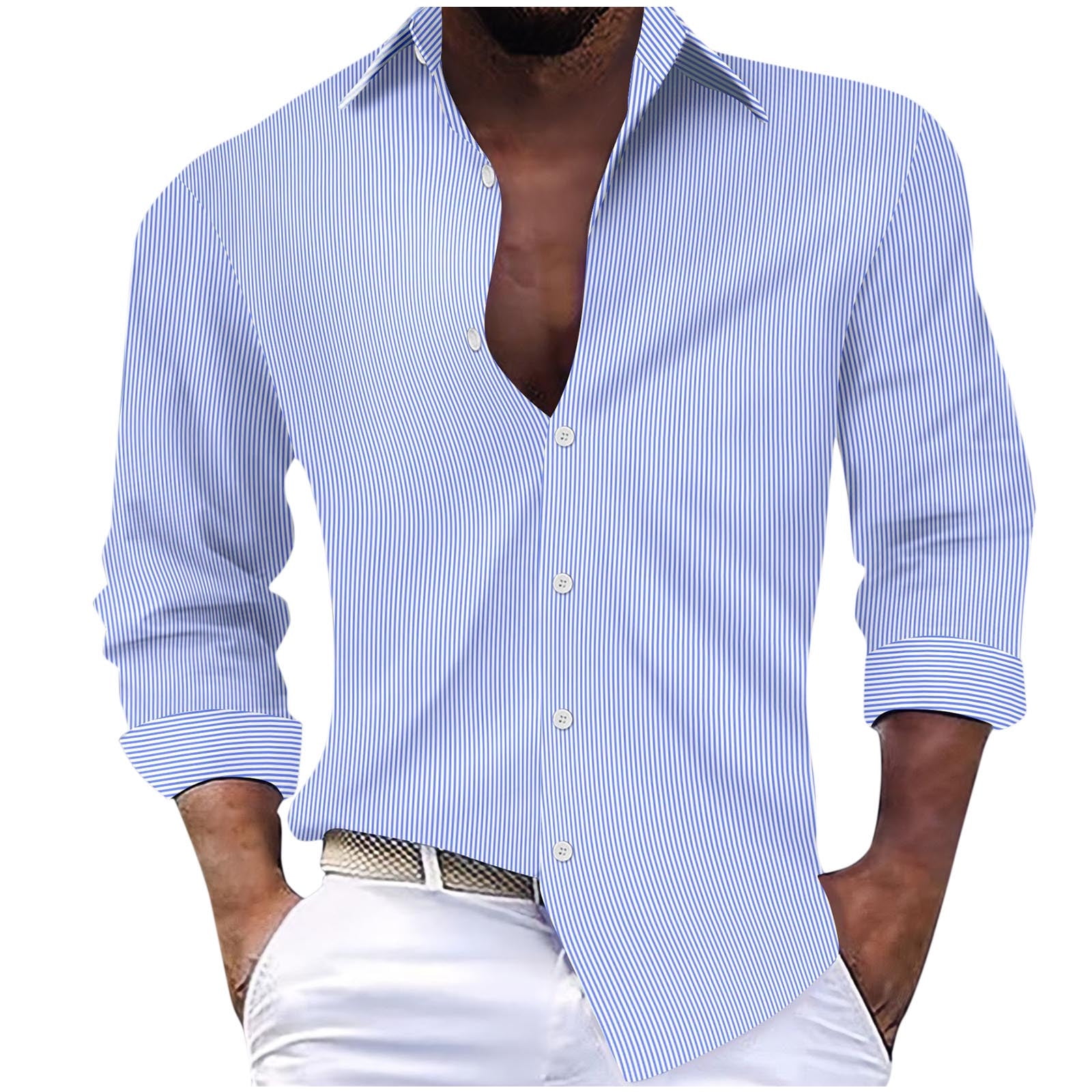 Dovford Mens Dress Shirts Long Sleeve Wrinkle Free Shirts Regular Fit  Button Down Business Formal Shirts - Walmart.com