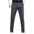 thumbnail image 1 of Dovford Mens Elastic Waist Solid Color Jeans Pants for Seniors Adaptive Mens Pants for Elderly with Zipper, 1 of 7