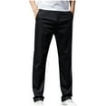 thumbnail image 1 of Dovford Mens Elastic Waist Solid Color Jeans Pants for Seniors Adaptive Mens Pants for Elderly with Zipper, 1 of 4