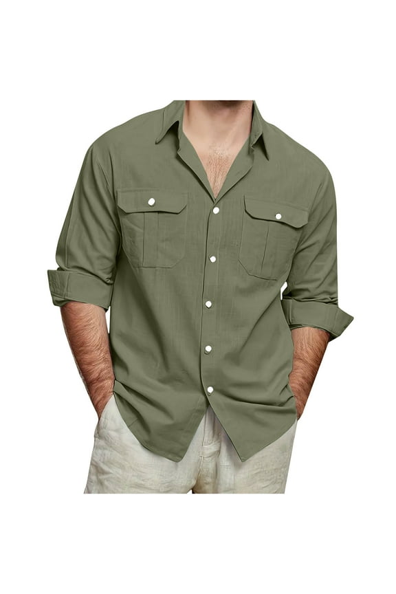 Mens Fishing Shirts Long Sleeve UV Protection Sun Shirt Cooling Quick Dry SPF Shirts for Men Outdoor Work Safari Hiking