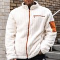 thumbnail image 1 of Dovford Mens Fuzzy Sherpa Jacket Fleece Long Sleeve Button Down Coat Fall Winter Warm Outwear, 1 of 1
