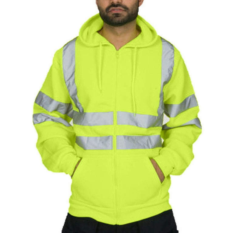 Dovford Mens High Visibility Jacket Long Sleeve Work Shirts for