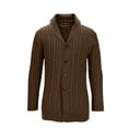 thumbnail image 1 of Dovford Mens Long Open Front Cardigan Sweater Lightweight Hooded Knitted Cardigan Sweaters with Pockets, 1 of 4