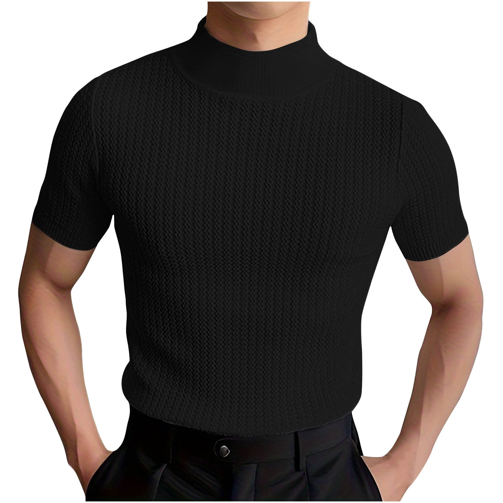 Men's mock turtleneck walmart online