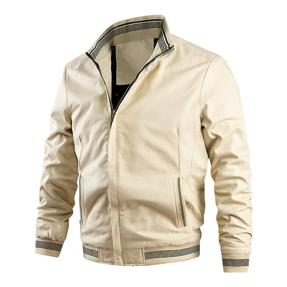 Dovford Mens Nylon Bomber Jacket |Mens Waterproof Lightweight Jackets for Men |Winter Full Zipper Jackets for Men