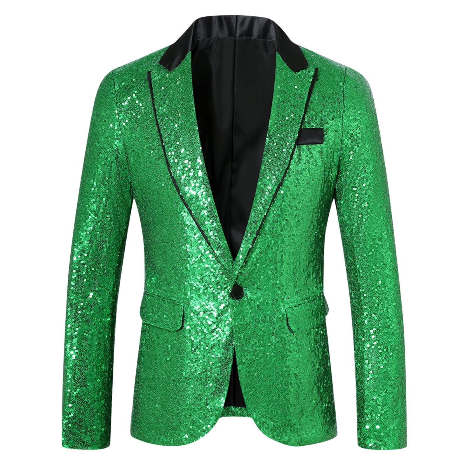 Tailored Fit Single Breasted One-Button Sequin Men's Party Jacket main image 0