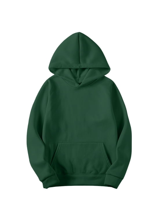 Mens Oversized Hoodie Pullover Heavyweight Fleece Hoodie Cotton Hooded Sweatshirt Plain Streetwear Hoodie wtih Pocket