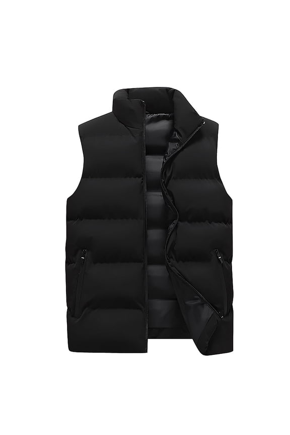 Mens Puffer Vest Winter Lightweight Packable Padded Down Vests Outerwear Classic Warm Travel Outdoor Vest Jackets