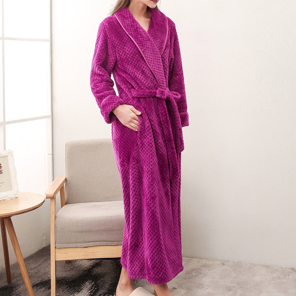 Dovford Mens Robes Big and Tall with Hood Plaid Flannel Fleece Contrast ...