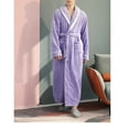 thumbnail image 1 of Dovford Mens Robes Big and Tall with Hood Plaid Flannel Fleece Contrast Bathrobe Full Length Plush Long Robe House Coat, 1 of 5