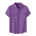 thumbnail image 1 of Dovford Mens Short Sleeve Casual Button Down Shirts Wrinkle Free Shirt Summer Untucked Dress Shirt with Pocket, 1 of 7
