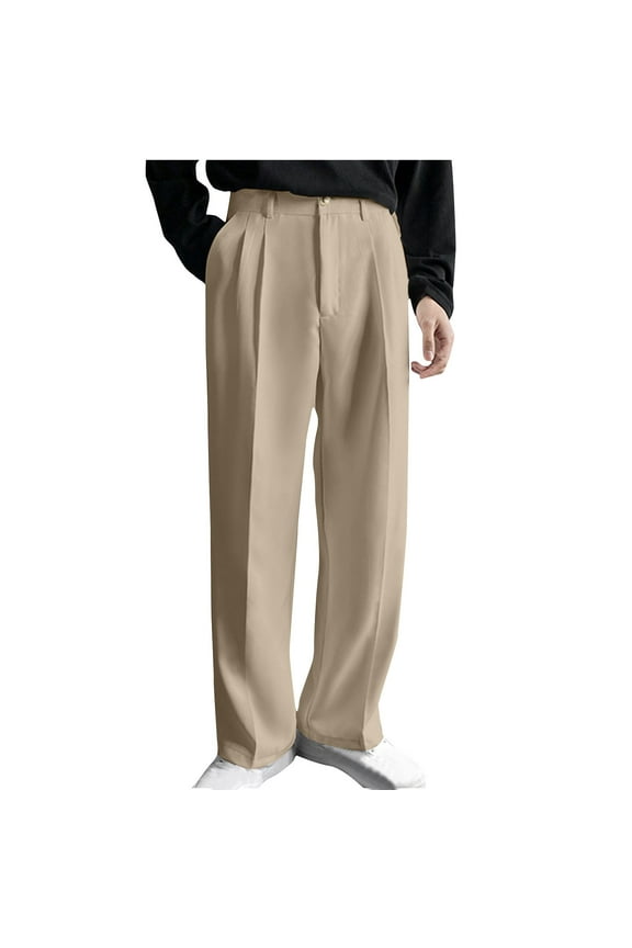 Mens Stretch Dress Pants, Men's Classic Fit Casual Pants Lightweight Flat Front Golf Work Suit Pants