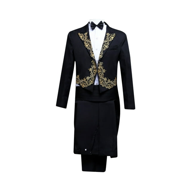 Dovford Mens Suits 2 Piece Pinstripe Suit Double Breasted Blazer and Pant for Formal Wedding Business