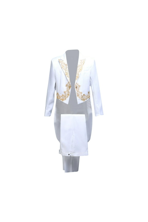 Mens Suits 2 Piece Pinstripe Suit Double Breasted Blazer and Pant for Formal Wedding Business