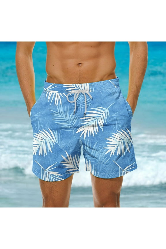 Mens Swim Trunks 5 Inch Beach Shorts with Mesh Lining Funny Swimming Bathing Suits Quick Dry Swimwear