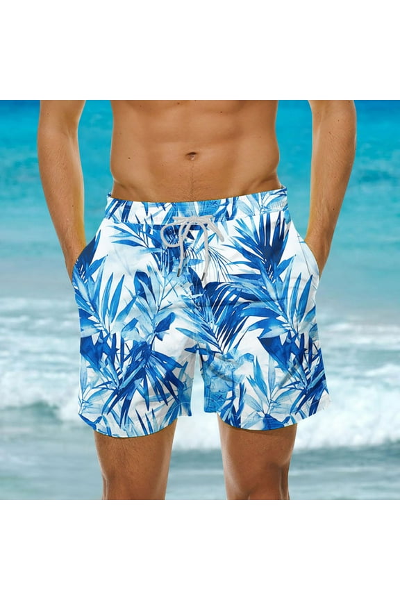 Mens Swim Trunks 5 Inch Beach Shorts with Mesh Lining Funny Swimming Bathing Suits Quick Dry Swimwear