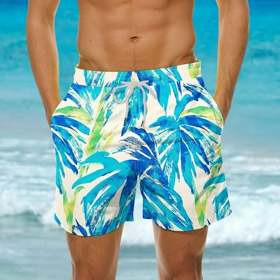 Dovford Mens Swim Trunks 5 Inch Beach Shorts with Mesh Lining Funny Swimming Bathing Suits Quick Dry Swimwear