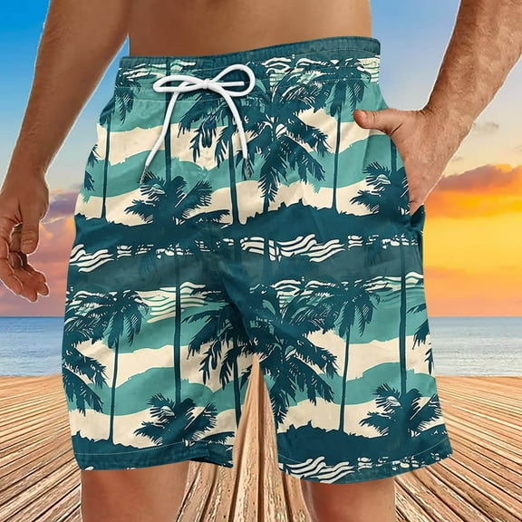 Dovford Mens Swim Trunks Quick Dry Board Shorts with Zipper Pockets Bathing Suit