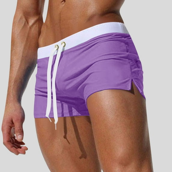 Dovford Mens Swimwear Short Swim Trunks with Zipper Pocket