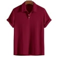 thumbnail image 1 of Dovford Mens Texture Polo Shirts Casual Wrinkle Free Elasticity Short Sleeve Knit Golf Shirt Tops, 1 of 7