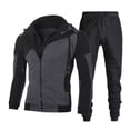 thumbnail image 1 of Dovford Mens Tracksuit 2 Piece Hoodie Long Sleeve Full Zip Activewear Jogging Casual Sweatsuit Running Sets for Men, 1 of 6