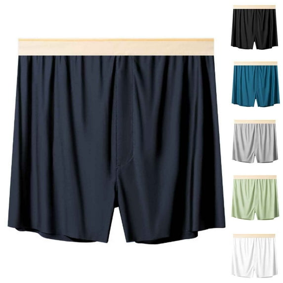 Dovford Mens Underwear Boxer Shorts Bamboo Rayon Boxers for Men Classic Relaxed Boxer Shorts with Button Fly