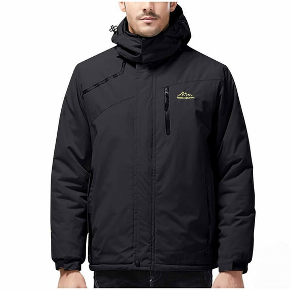 Dovford Mens Windproof Jacket Waterproof Lightweight Mountain Sport Jacket for Men Hooded Windbreaker Raincoat