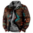 thumbnail image 1 of Dovford Mens Winter Jacket Western Jackets for Men Vintage Aztec Jacket Fleece Lined Coats Plus Size Cowby Coat 2024, 1 of 6