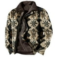 thumbnail image 1 of Dovford Mens Winter Jacket Western Jackets for Men Vintage Aztec Jacket Fleece Lined Coats Plus Size Cowby Coat 2025, 1 of 2