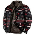 thumbnail image 1 of Dovford Mens Winter Jacket Western Jackets for Men Vintage Aztec Jacket Fleece Lined Coats Plus Size Cowby Coat 2025, 1 of 2