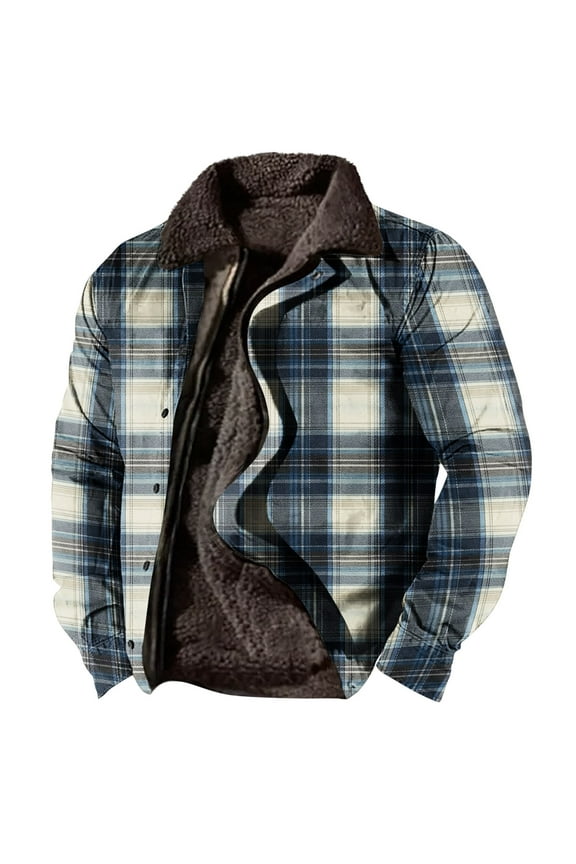 Mens Winter Jacket Western Jackets for Men Vintage Aztec Jacket Fleece Lined Coats Plus Size Cowby Coat 2025