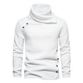 thumbnail image 1 of Dovford Mens Wool Sweater Pullover Lightweight Turtleneck Long Sleeve Knitted Three Button Sweaters, 1 of 1
