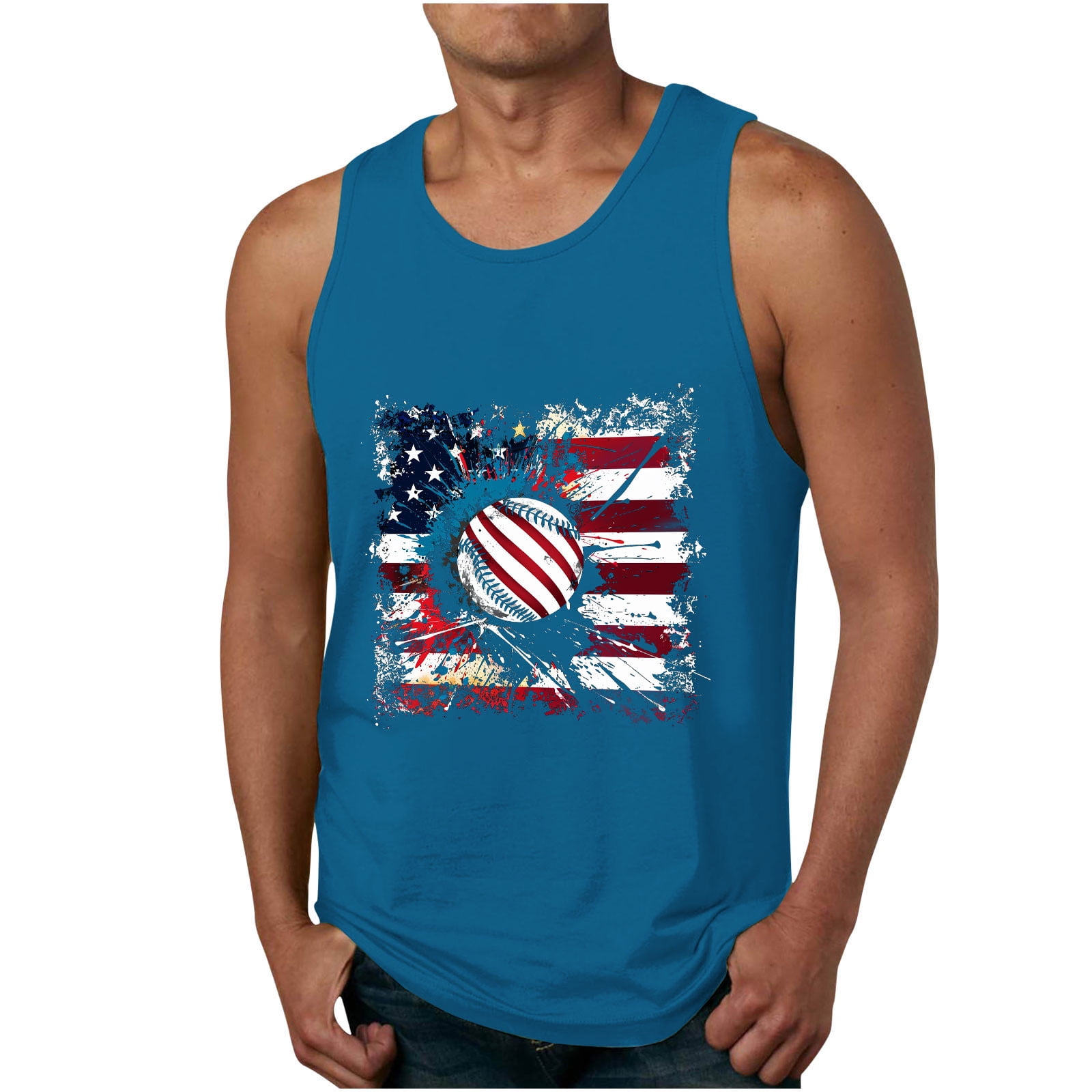 Dovford Patriotic Tank Tops for Men Patriotic 4th of July American Flag