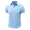 thumbnail image 1 of Dovford Polo Shirts for Men Short Sleeve Casual Lightweight Performance Moisture Wicking Zipper Mens Golf Shirts Collared T Shirts, 1 of 5