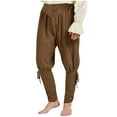 thumbnail image 1 of Dovford Renaissance Costume Men's Pirate Pants Medieval Ren Faire Viking Navigator Ankle Banded Trousers, 1 of 6