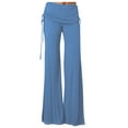 thumbnail image 1 of Dovford Ruched Fold Over Yoga Pants for Women Flare Leg Skirted Trousers Pleated Drawstring Waist Wide Leg Sweatpants 2024, 1 of 6