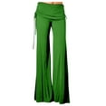 thumbnail image 1 of Dovford Ruched Fold Over Yoga Pants for Women Flare Leg Skirted Trousers Pleated Drawstring Waist Wide Leg Sweatpants 2024, 1 of 6