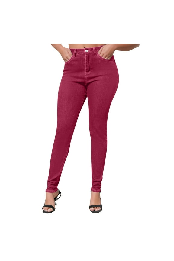Skinny Jeans for Women High Waist Stretchy Classic High Rise Slimming Jeggings Denim Trousers Pants