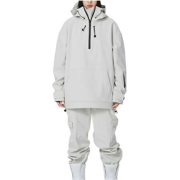 Dovford Snow Suits for Women Insulated Waterproof One Piece Snowsuit Outdoor Sports Snow Jumpsuit Warm Winter Baggy Ski Suit