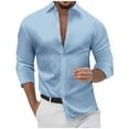 thumbnail image 1 of Dovford Stretch Mens Dress Shirts Long Sleeve Slim Fit Dress Shirts for Men Muscle Fit Wrinkle Free Button Down Shirt, 1 of 6