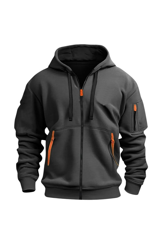 Tactical Hoodies For Men Full Zip Pullover Vintage Workout Hoodies With Pockets Military Tactical Sweatshirt