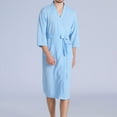 thumbnail image 1 of Dovford Terry Cloth Robes for Men Big and Tall Short Mens Kimono Robe Super Absorbent Spa Bathrobe Calf Length With Pockets, 1 of 6