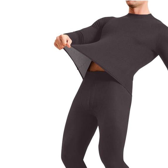 Dovford Thermal Underwear for Men, Long Johns Fleece Lined Set, Shirt & Pants, Base Layer w/Leggings/Bottoms Ski/Extreme Cold