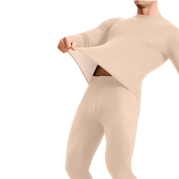 Dovford Thermal Underwear for Men, Long Johns Fleece Lined Set, Shirt & Pants, Base Layer w/Leggings/Bottoms Ski/Extreme Cold