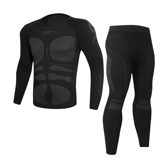 Dovford Thermal Underwear for Men, Winter Gear Long Johns Base Layer Top and Bottom Set for Skiing Running