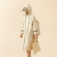 thumbnail image 1 of Dovford Toddler Kids Girls Boys Rain Jacket Hooded Solid Color Rainproof Jacket Zip Reflective Stripe Rain Coat, 1 of 6