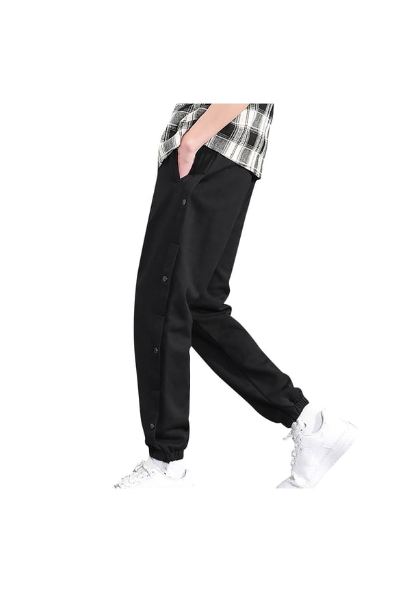 Unisex Tearaway Pants with 2 Side Zippers Snaps for Post Surgery Men Cotton Rip Off Breakaway Pant for Hip Replacement