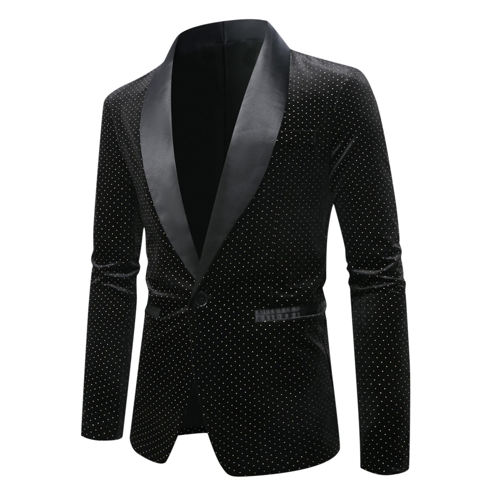 Velvet Velour Formal Sport Coat Two Tone Trimming Notch Collar Royal Blue Men'S Blazer