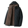 thumbnail image 1 of Dovford Winter Jackets for Men with Hood Flannel Lined Jackets Windproof Winter Coat Thicken Windproof Jacket Warm Overcoat, 1 of 6