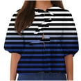 thumbnail image 1 of Dovford Women Bow Tie Front Shirt Top Cute Puff Sleeve Y2K Peplum Ruffle Babydoll Blouse Lace Up Summer Going Out 2024, 1 of 5